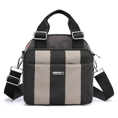 Lady Crossbody Shoulder Bag Lightweight Nylon Waterproof Stripe