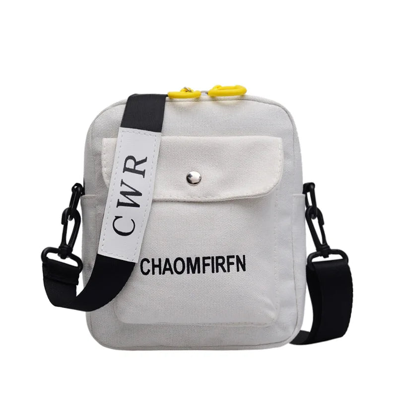 Canvas Shoulder Bag Casual Tote Outdoor Zipper Handbag