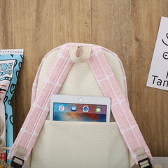 Canvas School Bag For Teen Girls High Student Women Book Bags