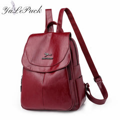 Studded Leather School Backpack for Teen Girls, Small Travel Shoulder Bag