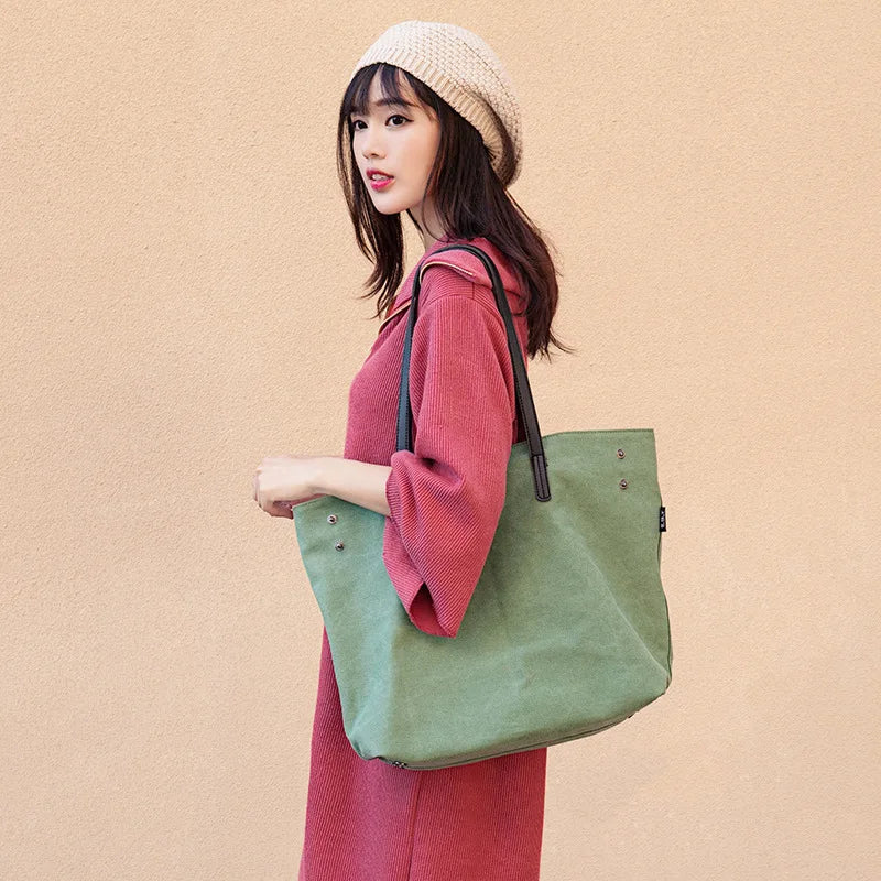 Canvas Bag Women's Shoulder Handbag