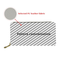 Personalized Picture Zipper Long Wallet Clutch Bag Photo Print DIY Women Wallet