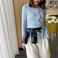 Stylish PU Leather Belt Bag for Women