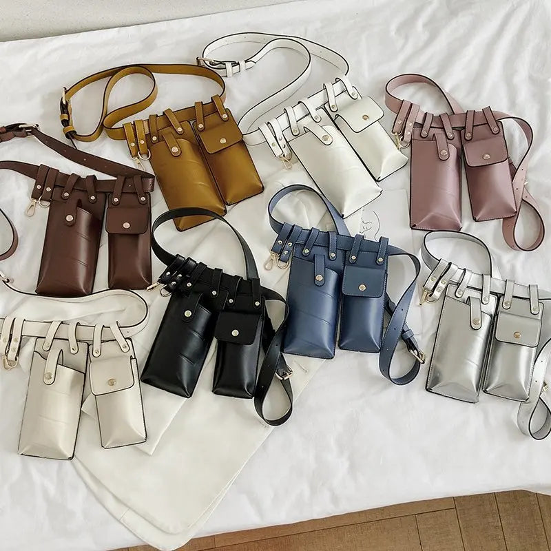 Stylish PU Leather Belt Bag for Women
