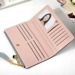Women's Long Wallet with Multi-Card Slots and Zipper Pocket