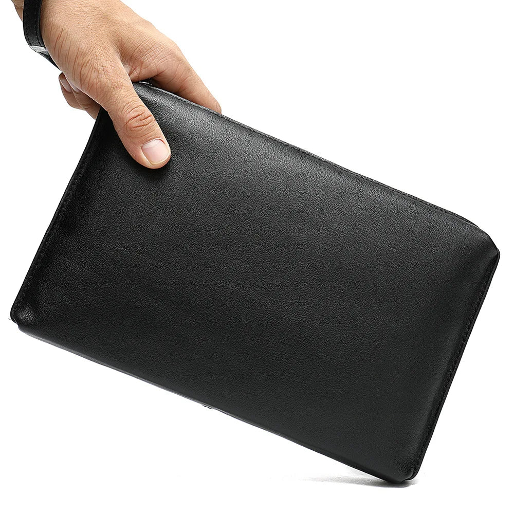 Men's Mobile Phone Bag Leather Handbag Purse Soft Wallet