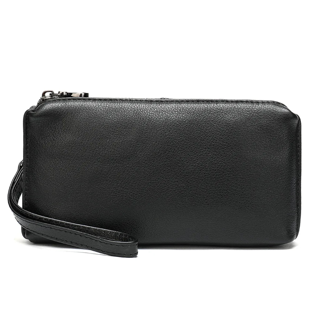 Men's Mobile Phone Bag Leather Handbag Purse Soft Wallet