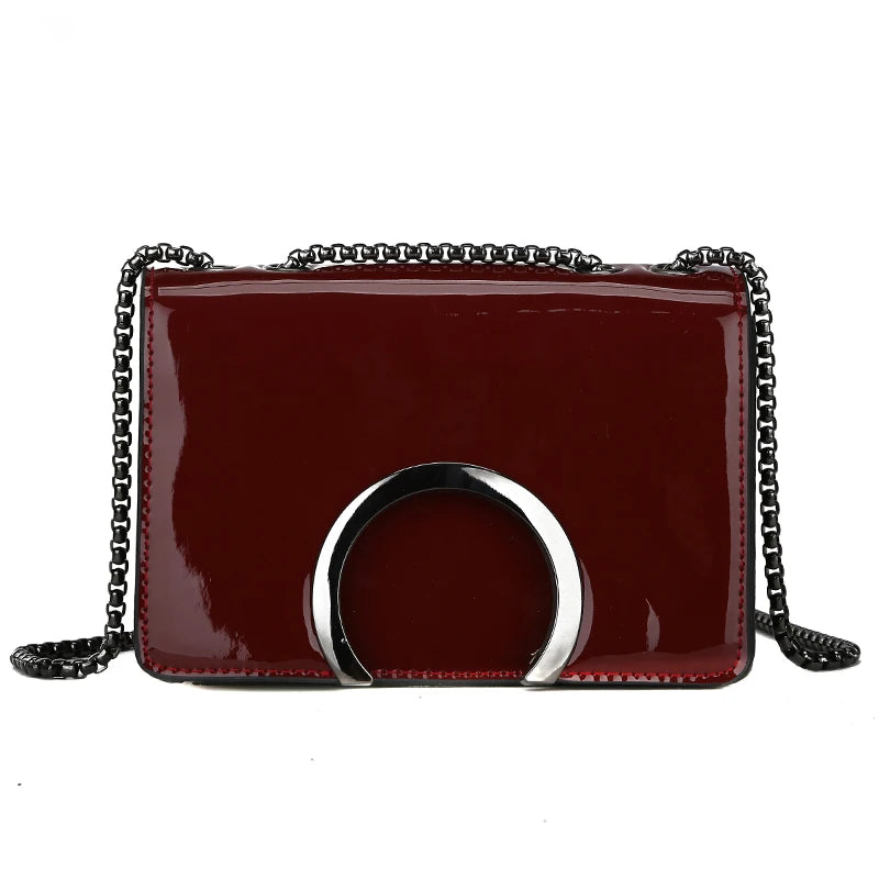 Women's PU Crossbody Bag Small Square Shoulder Messenger Handbag