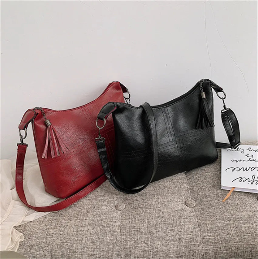Patent Leather Bucket Bag Large Capacity Women Bag