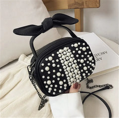 Sweet Solid PU Zipper Shoulder Messenger Bag