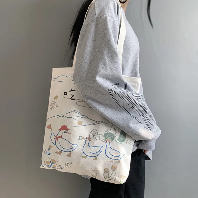 Women's Canvas Bag Lightweight Single Shoulder Bag