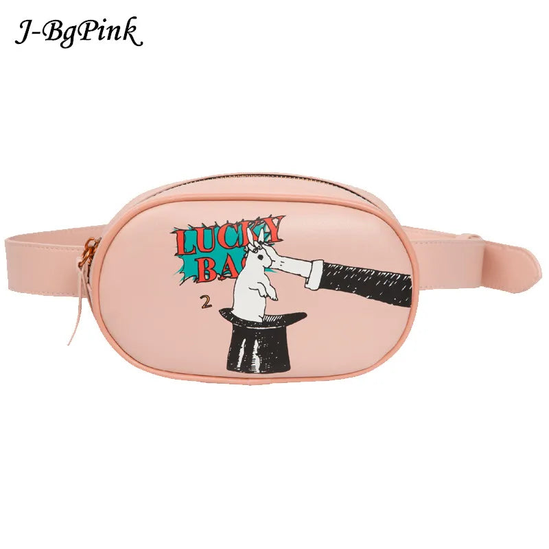 PU Leather Women Chest Bag Waist Bag in Lucky Bag Series