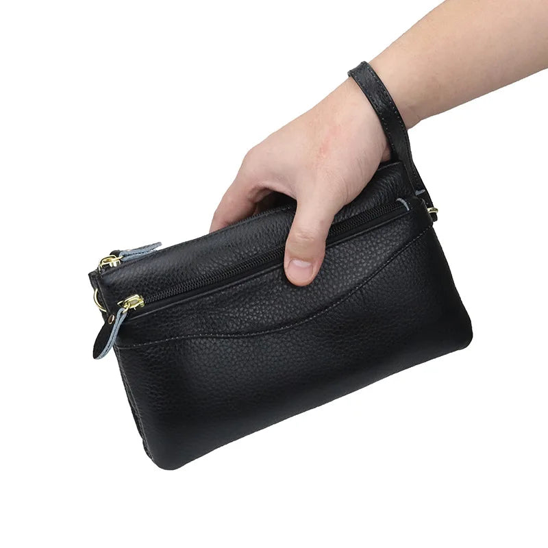 Women Shoulder Bag Soft Leather Crossbody Mini Clutch Bag