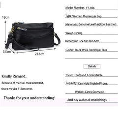 Women Shoulder Bag Soft Leather Crossbody Mini Clutch Bag