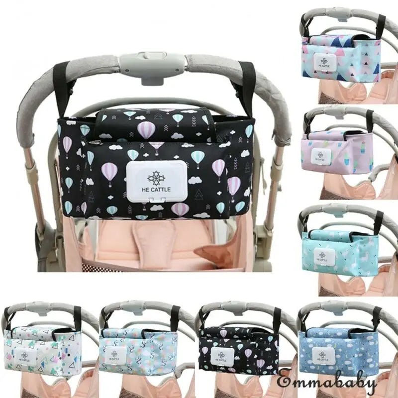Baby Organiser Mummy Buggy Cup Bottle Drink Holder Storage Bag