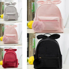 Baby Girls Mini Backpack Kindergarten Schoolbag Cartoon Bowknot Shoulder Bag