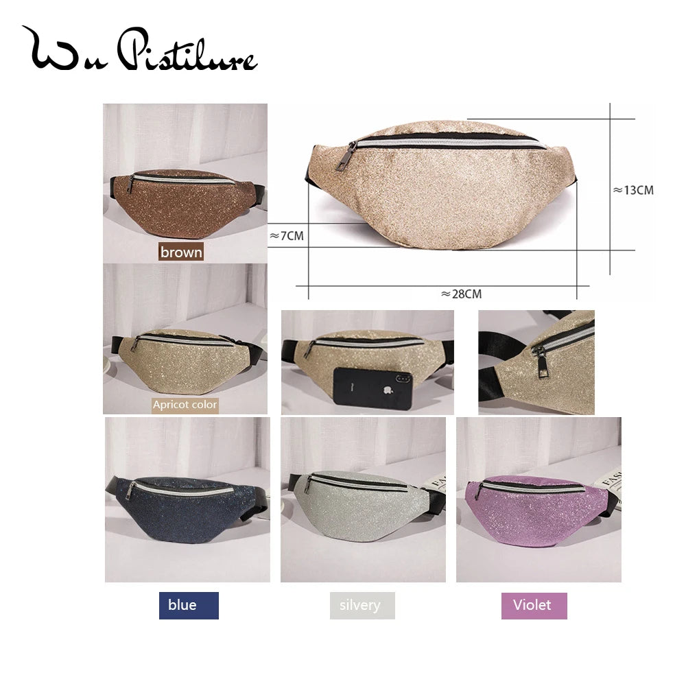 Sequins Waist Pack Summer Style Women Waist Fanny Pack