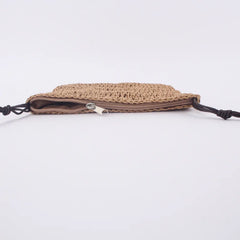 Straw Shoulder Crossbody Bag, Wild Mobile Phone Small Square Bag