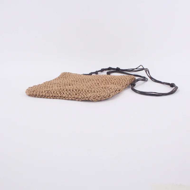 Straw Shoulder Crossbody Bag, Wild Mobile Phone Small Square Bag