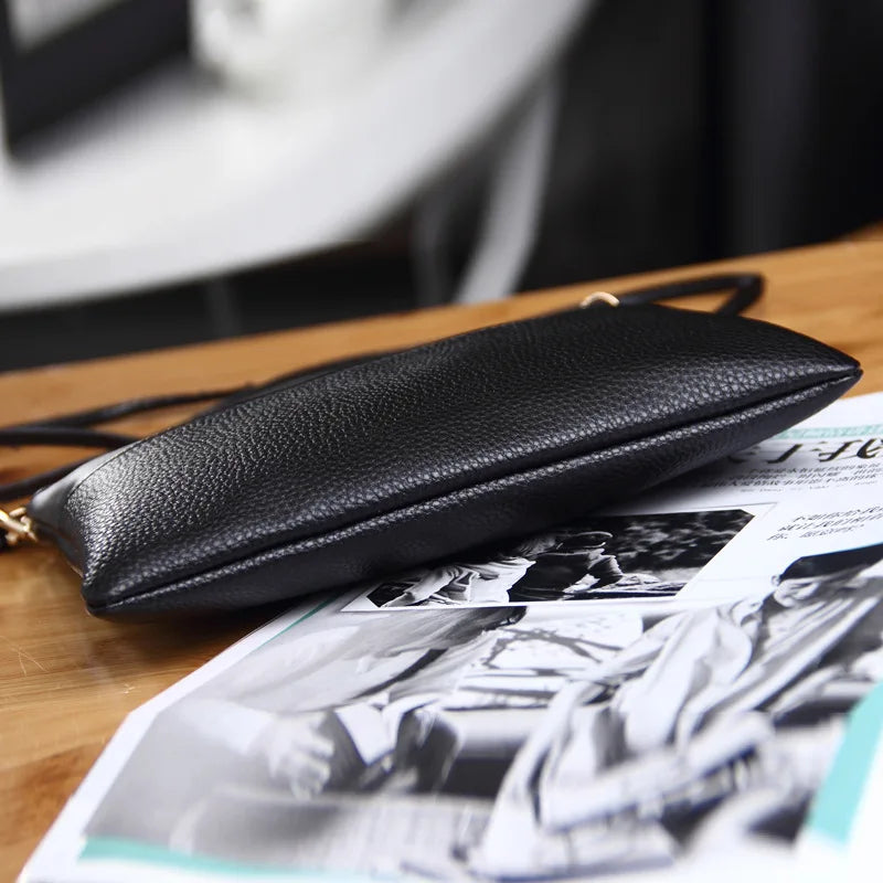 Summer Women Clutch Bag Soft Leather Shoulder Messenger Bag Small