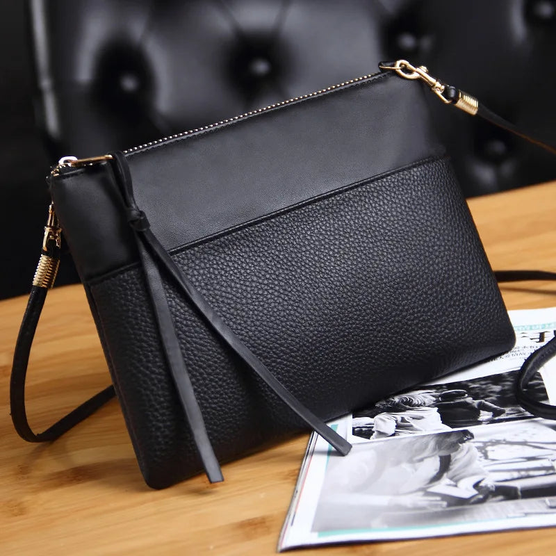 Summer Women Clutch Bag Soft Leather Shoulder Messenger Bag Small