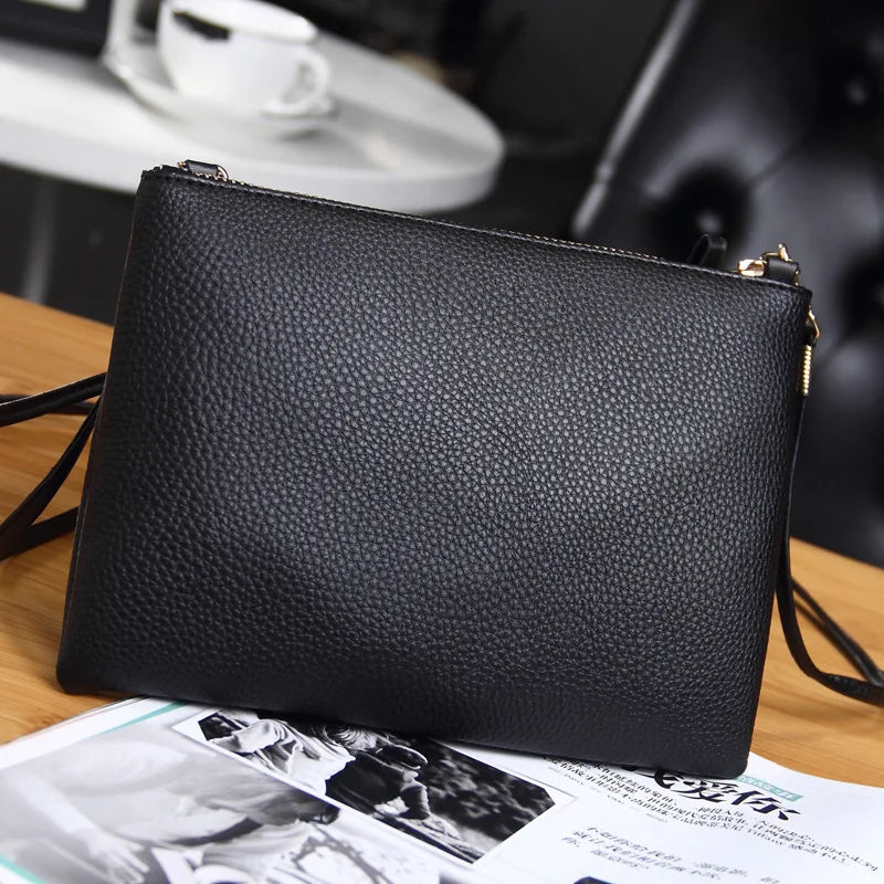 Summer Women Clutch Bag Soft Leather Shoulder Messenger Bag Small