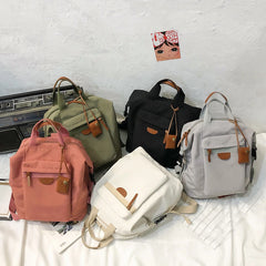 Waterproof Nylon Women Backpack Female Large Capacity Solid Travel Backpack
