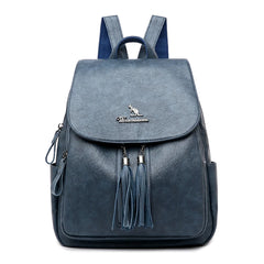 Vintage Women Leather Backpack Shoulder Bag Female Travel Backpack
