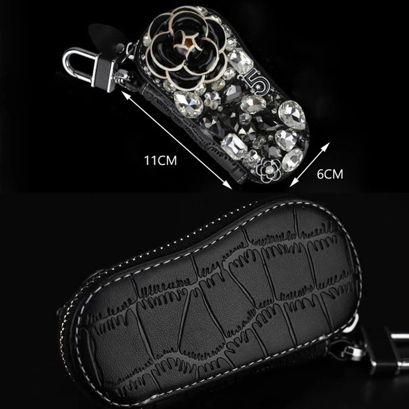 Crocodile Pattern Diamonds Key Case Housekeeper For Female High Class Motor