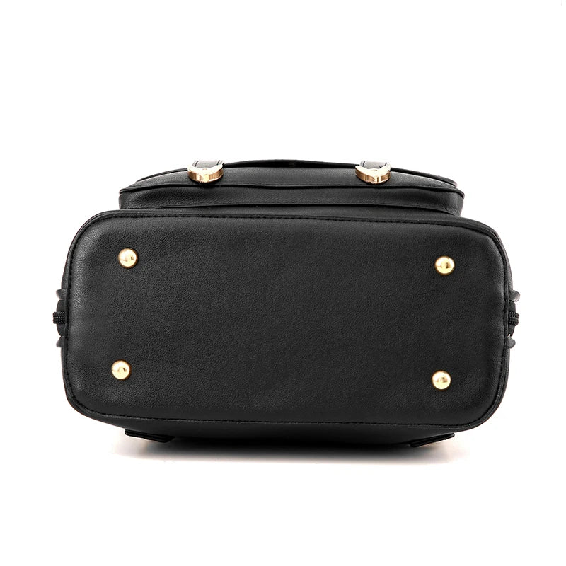 Women Leather Backpacks School Bag