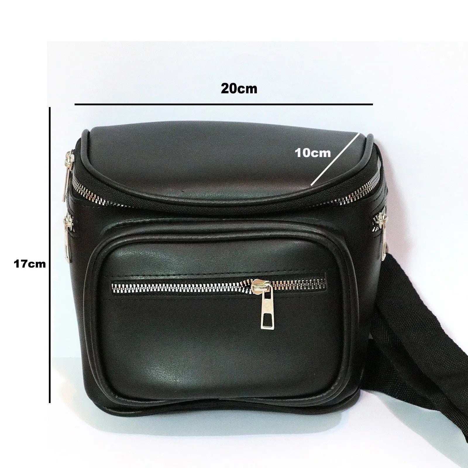 Vintage Silver Waist Bag Backpack Shoulder Handbag