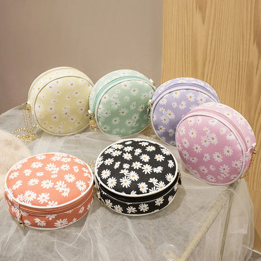 Mini Round Bag Student Shoulder Wallet Handbag