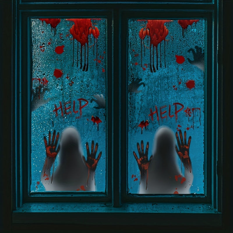 Halloween Props Wall Stickers PVC Horror Shadow Decorative Stickers
