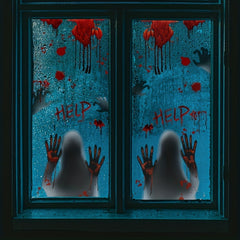 Halloween Props Wall Stickers PVC Horror Shadow Decorative Stickers