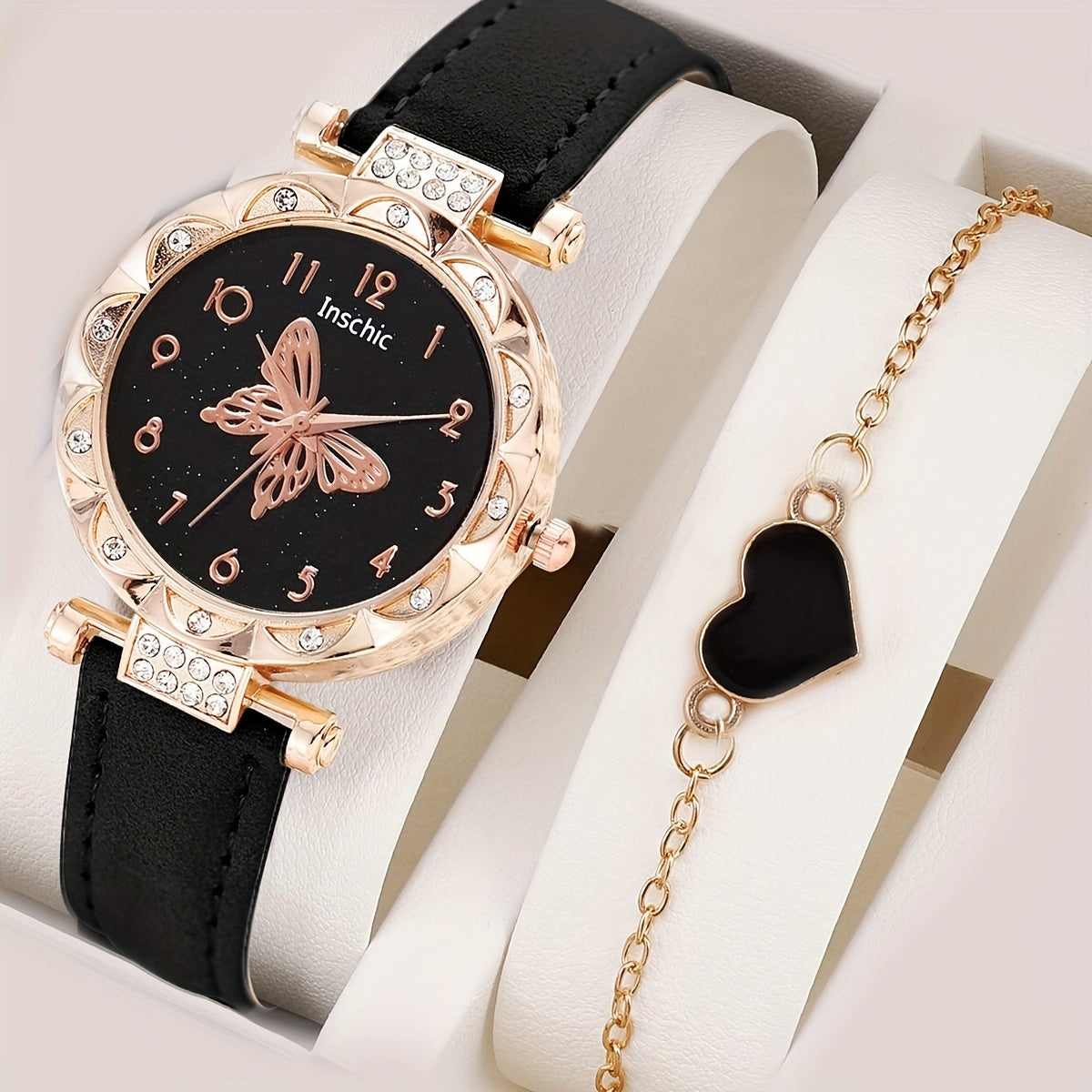 Butterfly Quartz Watch & Jewelry Set for Children