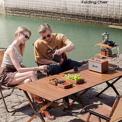 Portable Aluminum Egg Roll Table for Outdoor Camping Picnic BBQ