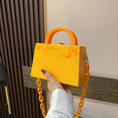 Acrylic Chain Bag Female Plastic Messenger Handbag