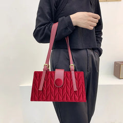 Autumn Winter Faux Fur Shoulder Bag for Women Thread Handbags Solid Pouch