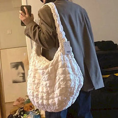 Autumn Winter Cloud Fold Big Bag Casual Personality Lightweight Dumpling Bag
