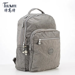 Waterproof Nylon Backpack Men Women School Bag