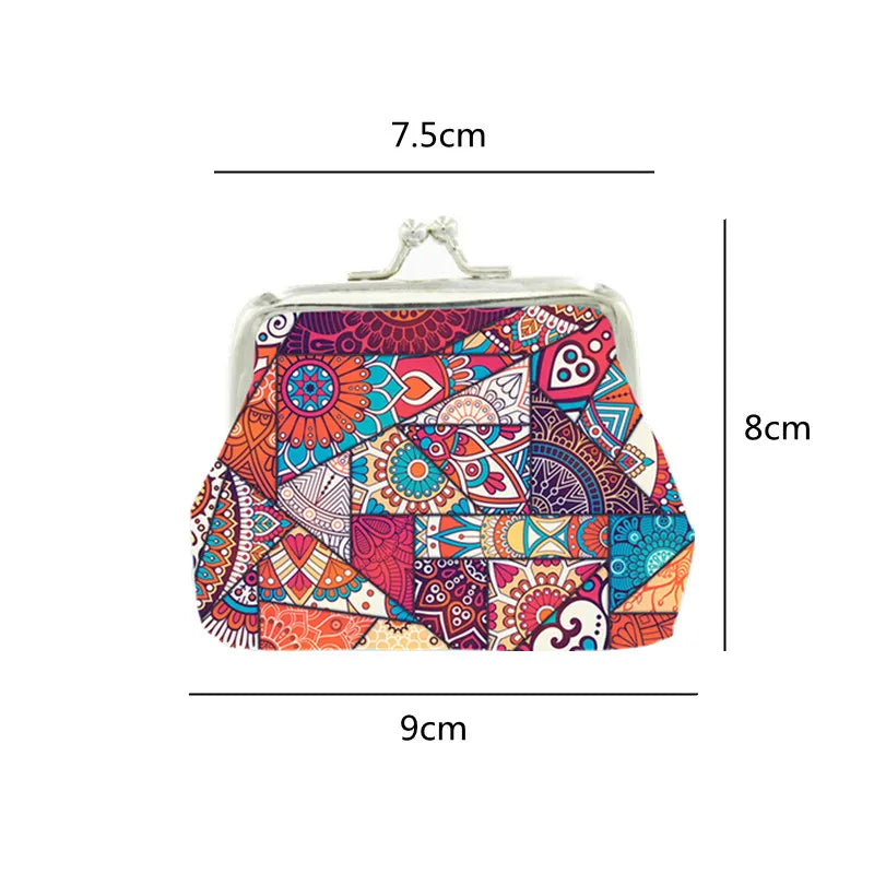 Bohemia Women Wallet Vintage National Wind Hasp Mini Bag Lady Purses Clutch
