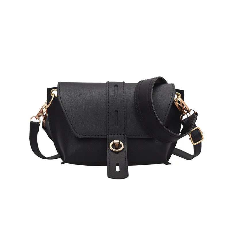 Women's Small Crossbody Bag PU Leather Messenger Flap Handbag