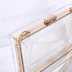 Transparent Acrylic Clutch Bag Crossbody Wedding Evening Party Handbag