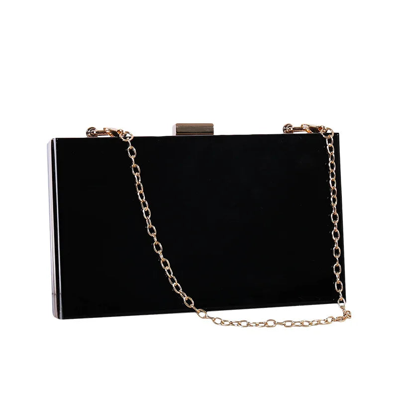 Transparent Acrylic Clutch Bag Crossbody Wedding Evening Party Handbag
