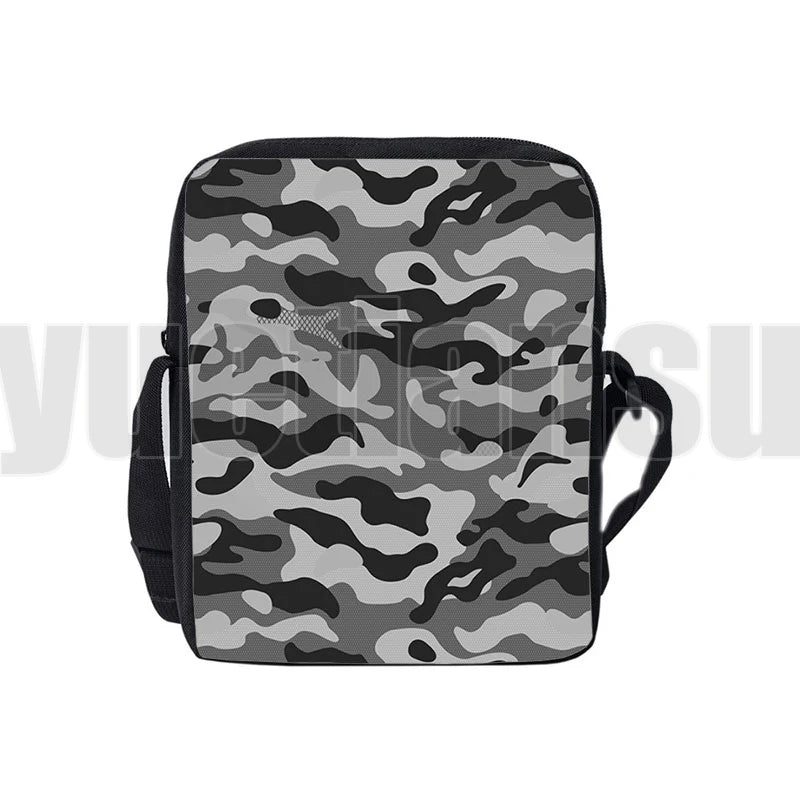 3D Printed Army Green Camo Shoulder Bag Zipper Crossbody Handbag