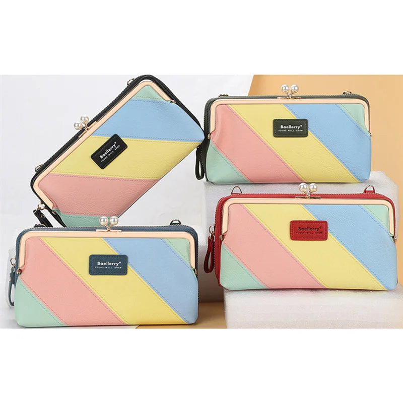 Candy Crossbody Bags Women Wallet Bag Ladies Patchwork Phone Holder