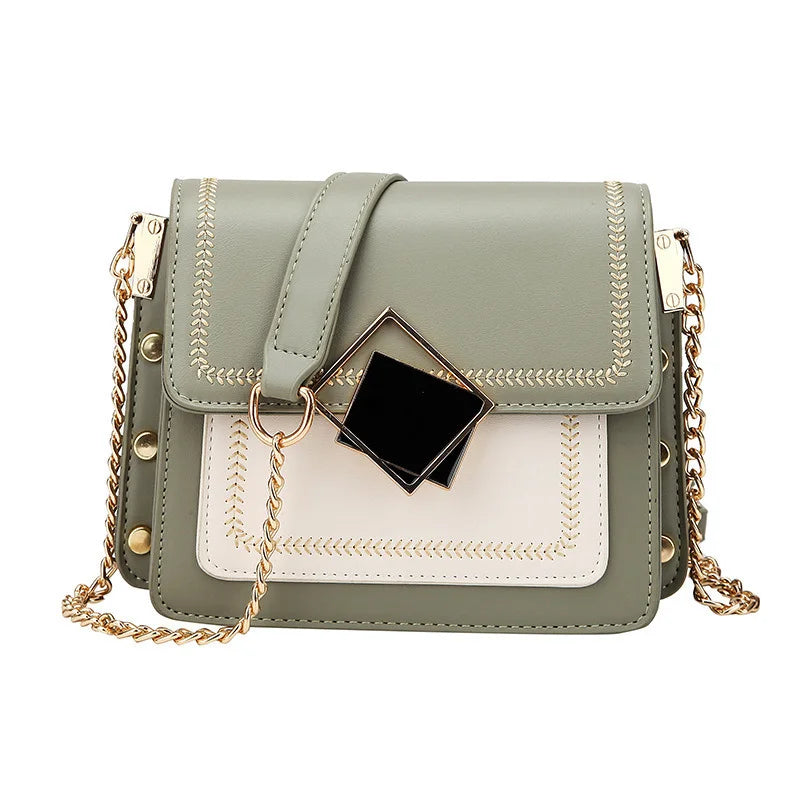 Chain PU Leather Crossbody Bag Small Shoulder Messenger