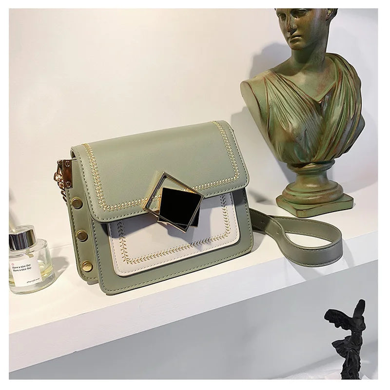Chain PU Leather Crossbody Bag Small Shoulder Messenger