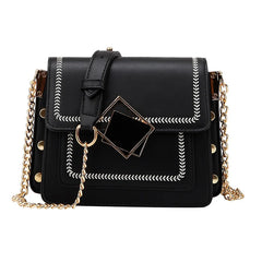 Chain PU Leather Crossbody Bags Small Shoulder Messenger Bag