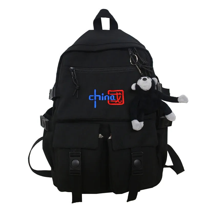 Chinese Style Backpack Schoolbag for Laptop